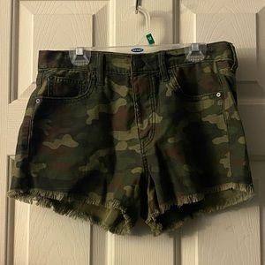 Camo High Waisted American Eagle Jean Shorts Size 4